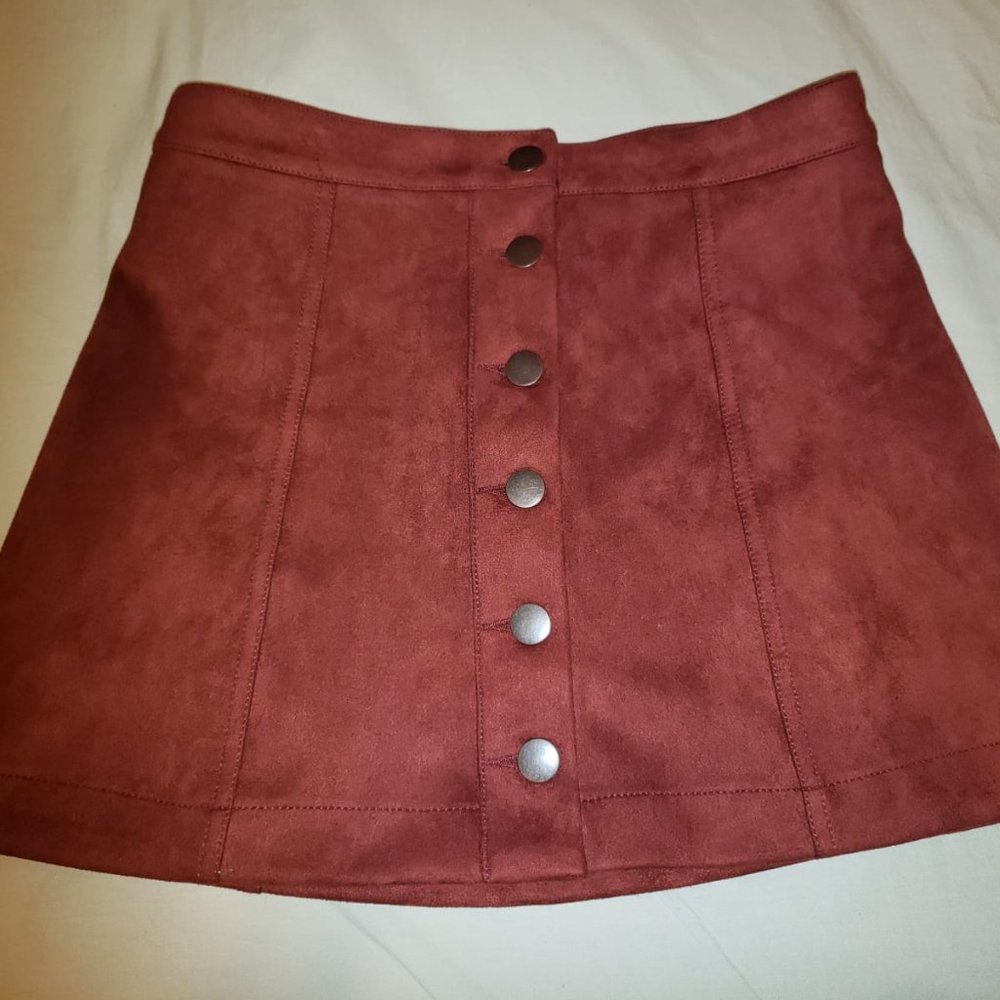 Forever 21 Red Suede Skirt